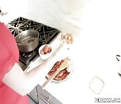 Big Titty Momma draining a young cock