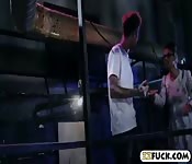 Big juggs tattooed whore anal slammed