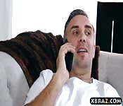 Huge boobs mom protects her family