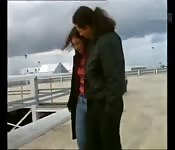 Spunky Turkish teen sucking an older man's huge cock