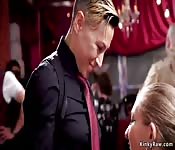 Interracial group domination in bondage