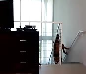 Desirable young Latina getting banged by an older black guy