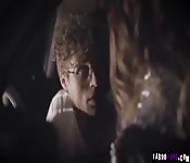 Milf unzips her top and expose her tits