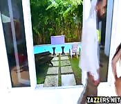 Lela Star lubricates Stallions big cock