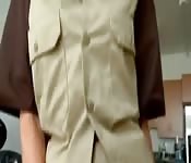 Double anal for French porn star