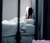 Mindi Mink riding a thick dildo on top