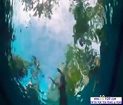 Two sluts fuck a huge cock in one shot