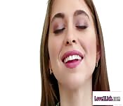 Riley licks fantasy girl in mirror