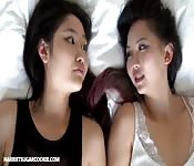 Japanese teen's first lesbian sex