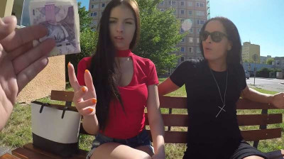 Lesbian leaving her girlfriend for money and a good cock
